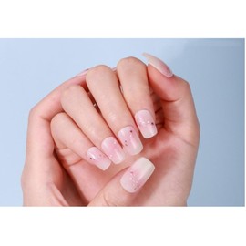 Winning Smile Fully Cured Gel Nail Stricker, UV Free Nail Polish Strips, Salon Class, Long Lasting, Easy Apply & Remove, Includes 22 Strips, 1 Prep Pad, 1 Nail File & 1 Wooden Stick (Yellow Pink)