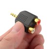 AYMBH Gold-Plated 3.5mm Male Stereo Jack to 2 RCA Female