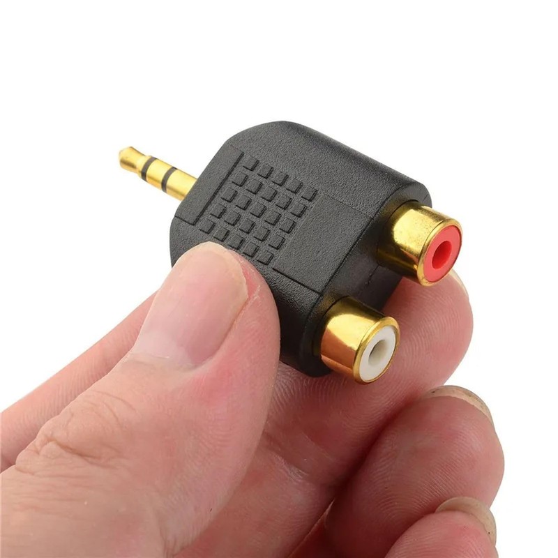 AYMBH Gold-Plated 3.5mm Male Stereo Jack to 2 RCA Female