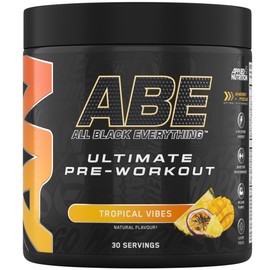 Applied Nutrition Applied Nutrition ABE Pre Workout - All Black Everything Pre Workout Powder, Energy & Physical Performance with Citrulline, Creatine, Beta Alanine (375g - 30 Servings) (Tropical)