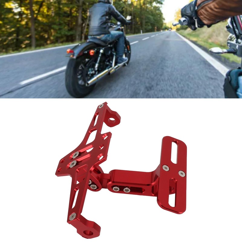 CNC License Plate Holder, Motorcycle License Plate Holder, Adjustable, CNC