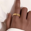 HUASAI Gold Seashell Starfish Shell Ring Dainty Beachy Statement Rings
