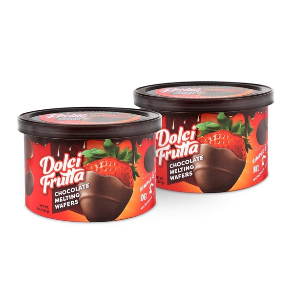 Dolci Frutta Chocolate Melting Wafers, 8 ounce (Pack of 2) | Simply Microwave, Dip & Done! Always Gluten-Free and Nut-Free