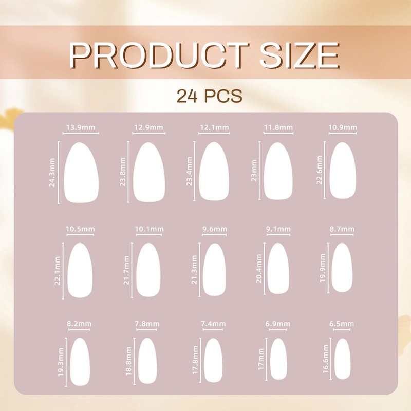 GlamRays Stick-on Nails Artificial Nails 24 Pieces