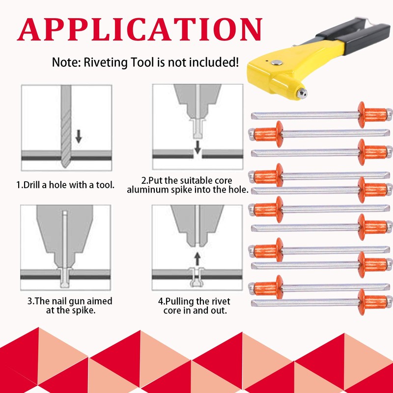 Hilitchi Dome Head Red Copper Blind Rivets Self-Plugging Open End