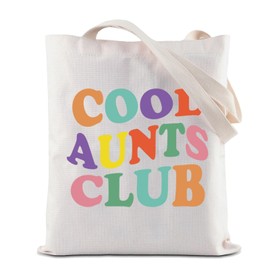 Aunty Tote Bag Reusable Shopping Bag Cool Aunties Club Handbag Gift for Auntie to Be, Aunt Club Tote Bag