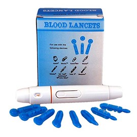 100 Universal 28g Lancets and Auto Lancing Device by Sterilance