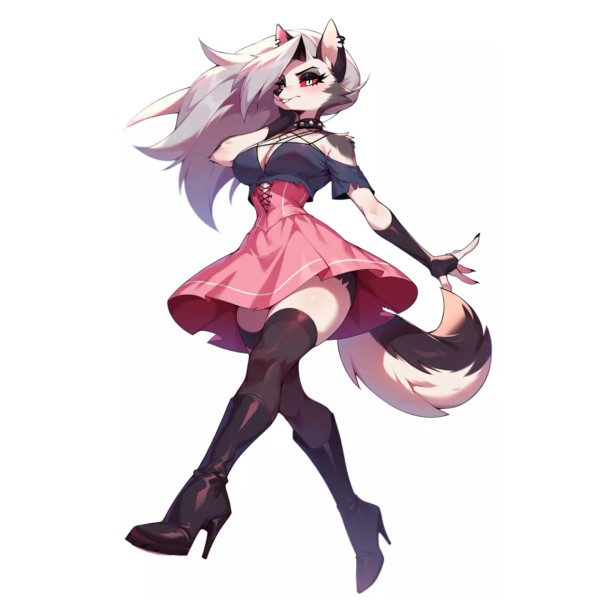 Loona Helluva Boss Weatherproof Anime Sticker 6" Car Decal S405