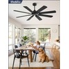 Fanbulous 62 Inch Ceiling Fans No Light with Remote, Modern