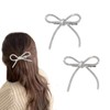 ZAAWUUT 2 Pieces Bow Hair Clips,Bowknot Clips Hair Bows,Rhinestone Hair