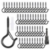 saerryor 50 Pack Q-Hanger Hooks with Safety Buckle,Screw Hooks Includes