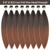 30inch T1B30 Braiding Hair Pre Stretched ombre 8packs, Itch Free