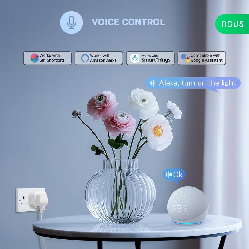 Smart WiFi Plug NOUS A10 with Energy Monitoring, 13A, Dual-Band