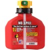 No Spill 1415 1-1/4-Gallon Poly Gas Can (CARB Compliant), Red,