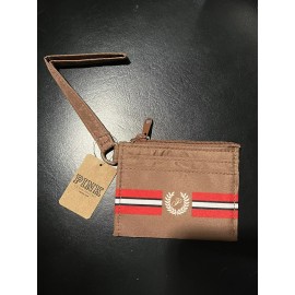 Victoria's Secret Victoria’s Secret Pink Cardholder Coin Zip Wristlet Strap Keychain Brown New