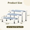13 Inch 3-Tier Dog Stairs, Cotton Fabric Steps with Non-Slip
