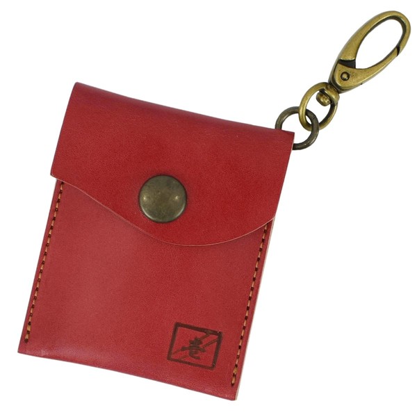 Hook with Wallet Leather Mobile Ashtray Leather Pocket Size Luxury Leather Portable Present Gift - red -