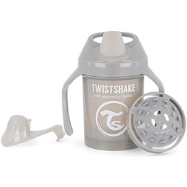 Twistshake Mini Cup Vaso Entrenador Bebe 230 ml | Vaso Antiderrame con Boquilla Blanda y Mezclador de Frutas | Hecho de Polipropileno y Libre de BPA |