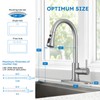Arofa Kitchen Faucet with Pull Down Sprayer, Brushed Nickel Kitchen