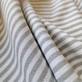 Upholstery Fabric - ROMO Oswin French Blue Stripe Cotton Canvas Curtain Cushion Blind Fabric