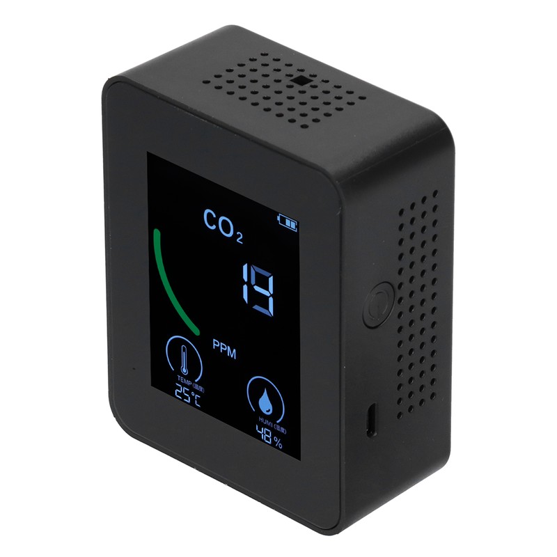 Air Quality Detector Digital USB Charging Carbon Dioxide Monitor Temperature