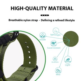 Nylon Strap Replacement Watch Bands Compatible with Casio G-Shock Watch Model GA-100 / GA-110 / GA-100C / GA-300 / GA-120 / GA-200/ GD-100 /GA-140/GA-735/GA-800/DW-5600/DW-5610/DW-5305/DW-6900/GW-6900