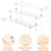 3 Tier Acrylic Display Risers, Large Perfume Organizer Stand, Clear