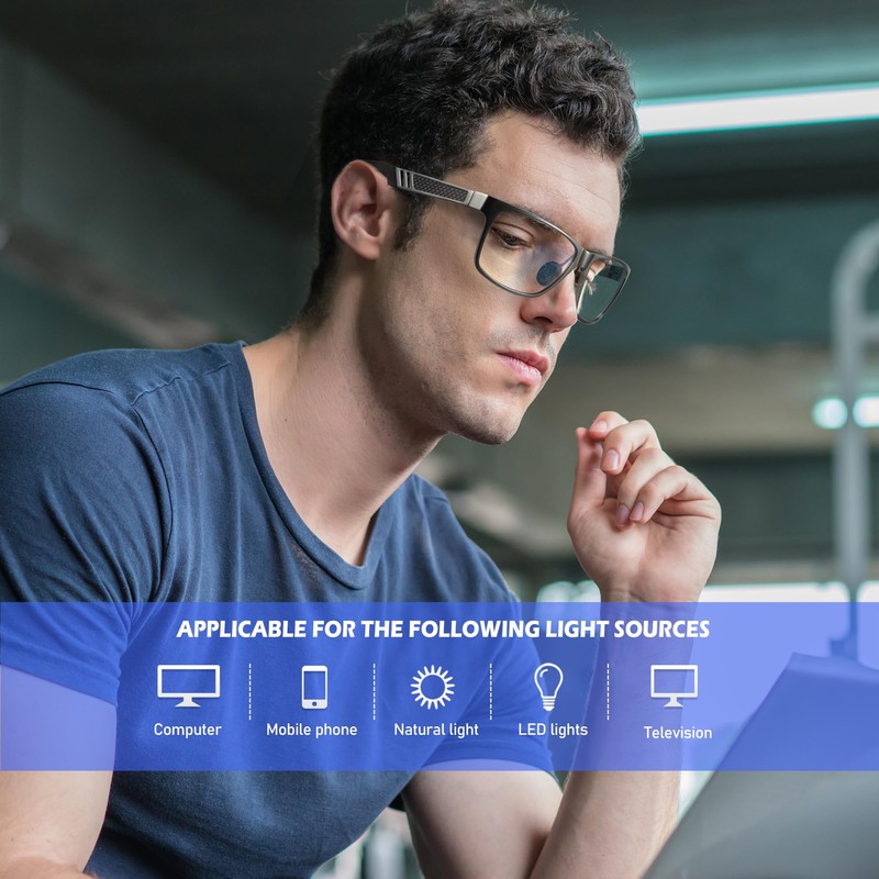 ANYLUV Blue Light Blocking Glasses Men Computer Gaming Glasses Lightweight