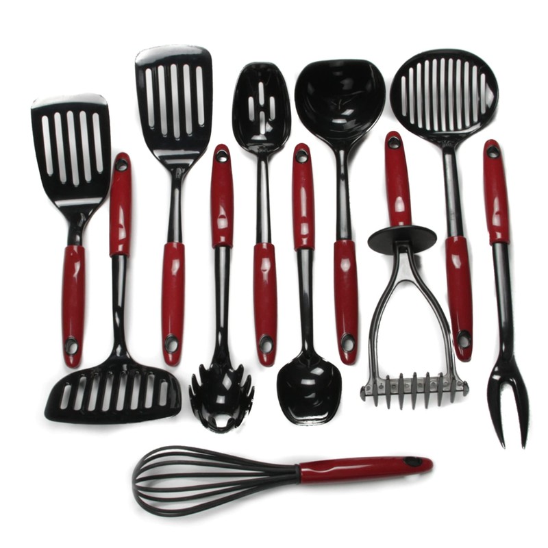 Chef Craft Select Nylon Jumbo Turner/Spatula, 12 inch, Red
