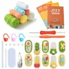 DanLingJewelry Hair Clips Wool Yarn Crochet Knitting Kits with Step-by-Step