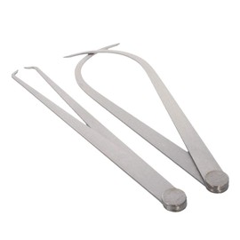 Utoolmart 250mm / 9.8-inch Inside and Outside Caliper, Straight Leg, Firm Joint, Stainless Steel Inside Caliper, Measuring Tools for Carving, Shaping, Clay Sculpture 1 Pcs