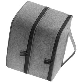 TQUXNGA Stilvolle Tasche für Nagellack und Lampe, doppellagig, stabiler Griff, grau