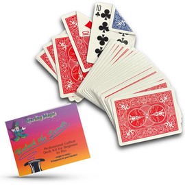 Ted's Sterling Magic Professional Gaffed Deck Kit for Beginner to Pro Magicians, Appearing, Teleporting and Transforming Trick Cards (Red Brainwave)