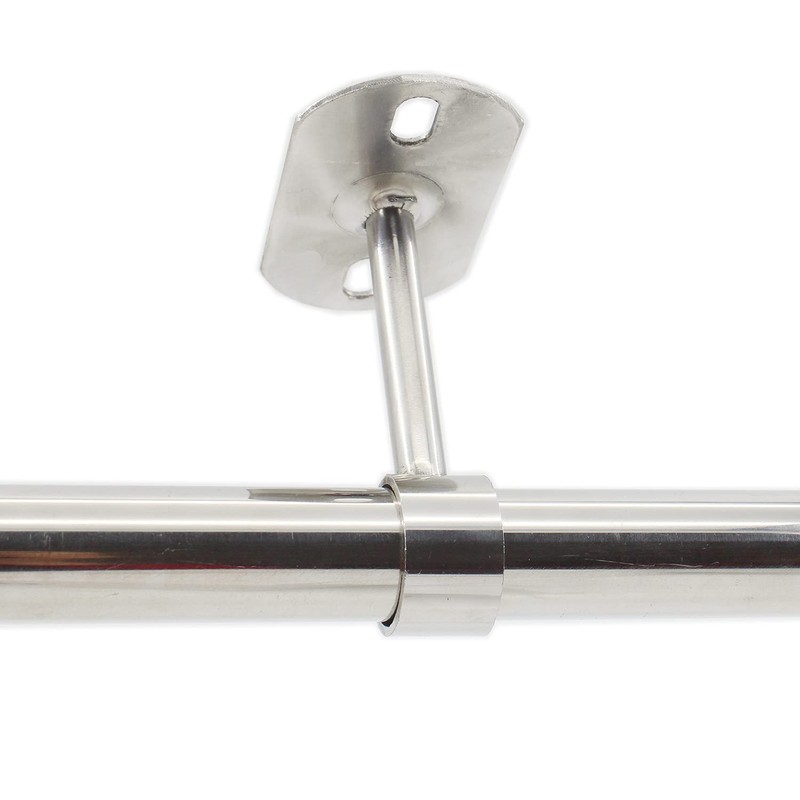 2 Pack Ceiling Mount Bracket, Stainless Steel Wardrobe Pipe Bracket