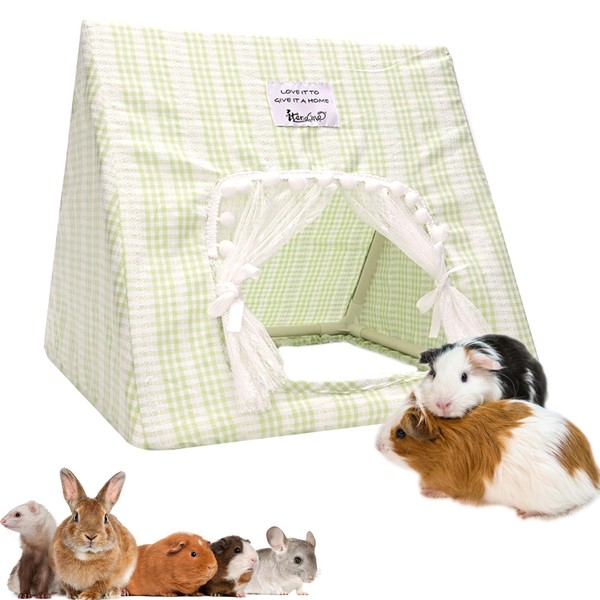 Guinea Pig Hideout Large with Curtain, Bunny Hideout, Machine Washable
