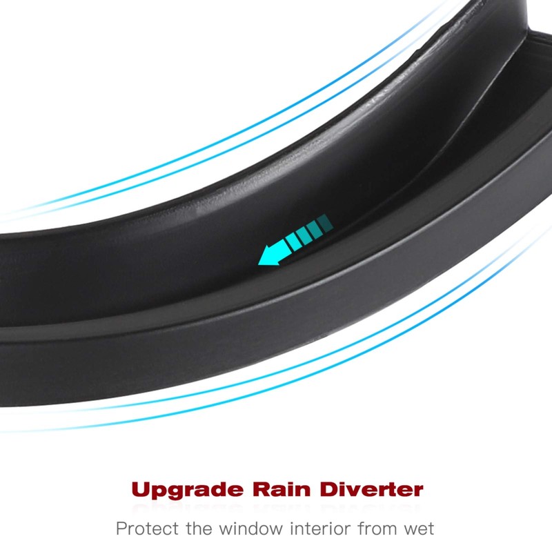 JeCar Hardtop Rain Diverter ABS Drip Rail Extension Rain Gutter