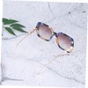 SAFIGLE 2pcs Sunglasses Women Fashionable Pearls Glasses Sun Block Effect