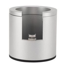 Portafilter Holder Tamper Stand Aluminium Alloy Adjustable Height Tamping Station Base for 51mm 53mm 58mm Portafilter Silver