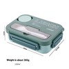 1.3L 4 Compartment Insulated Portable Plastic Bento Lunch Box, Microwaveable,