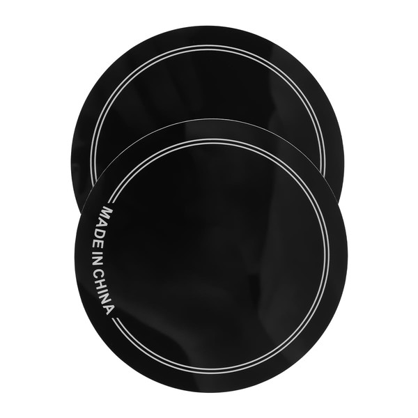 Gorise 2er-Pack selbstklebende Bass Drum Patch Pedal-Aufkleber Einzelpedal-Zubehör Schwarzer Ersatz