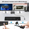 KVM Switch 2 Monitors 2 Computers DisplayPort and HDMI 4K@60Hz