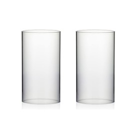 WGVI Hurricane Candle Holder Sleeve, Wide 5.5", Height 10", 2 Pieces, Clear Glass Cylinder Open Both Ends, Chimney Shade Tube (HST5510_2pc)