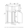 Furinno Brahms 3-Tier End Side Sofa Table/Nighstand with Door, 1-Pack,