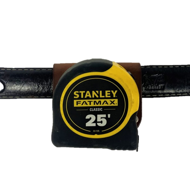 Leather Tape Measure Holder (Dark Brown)