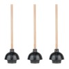 SteadMax Rubber Toilet Plunger, Double Thrust Force Cup, Heavy Duty,