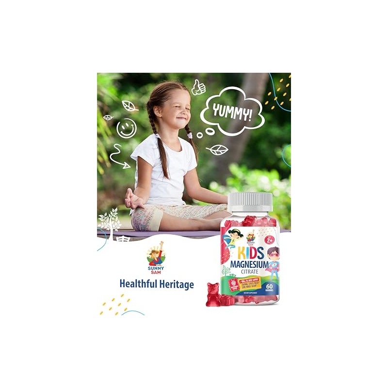 SUNNY SAM- “Gomitas de Magnesio para Niños y Adultos 100mg