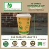 BioGreenChoice 12 oz. Compostable Eco-friendly Biodegradable Hot Cup with Bio