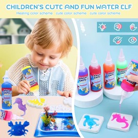 Balakaka Aqua Gelz Creative Set 3D DIY Colourful Sea Animals Toy for Children Boys Girls Magic Water Elf Aqua Fur Toy, Educational Toy for Children Aged 5-12 Years