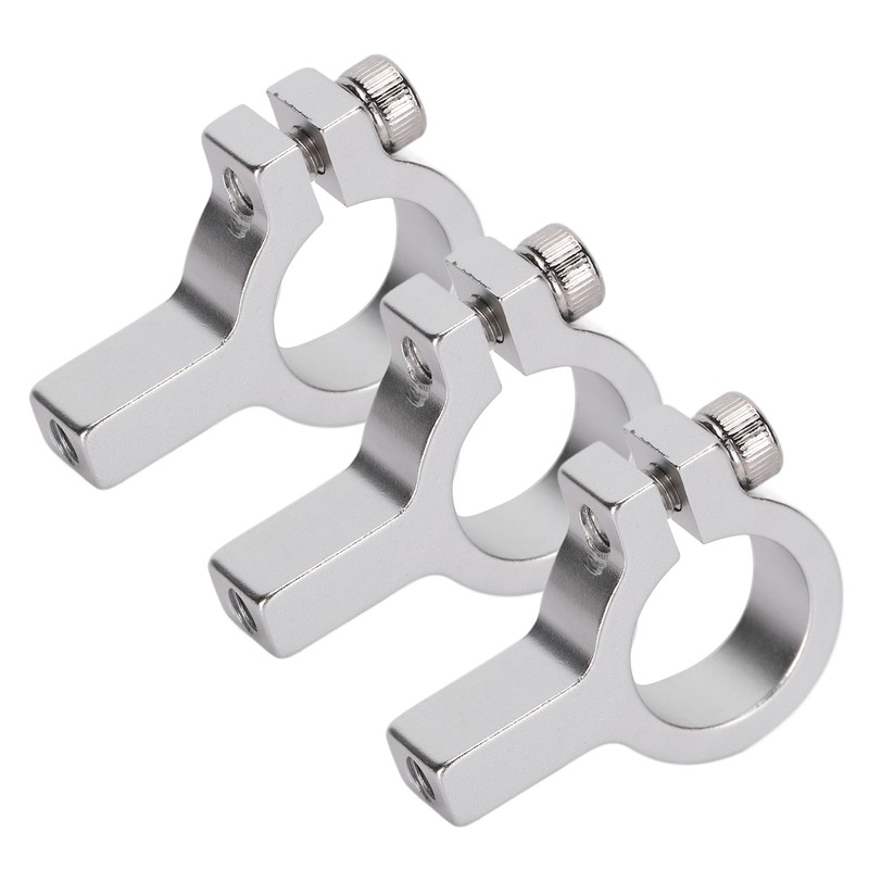 3Pcs Tube Clamp Hub Aluminum Shaft Clamping M4 Thread Mounting
