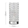 MiniSun Modern Polished Chrome & Clear Acrylic Jewel Cylinder Touch